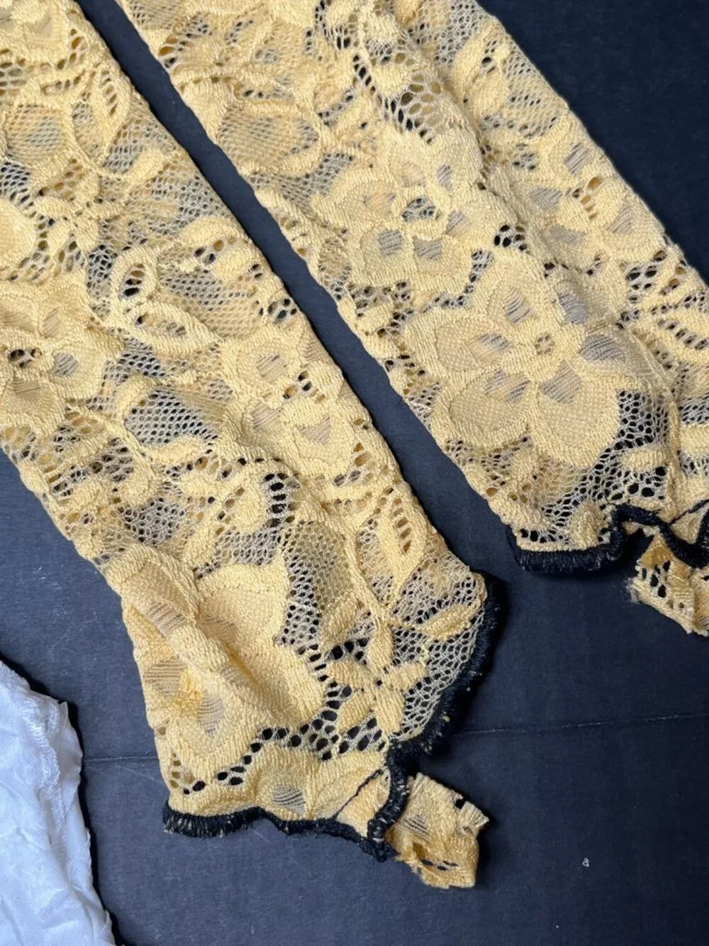 BUNDLE DEAL 2 Long Lace Armwarmers Yellow Arm Warmers Prom Formal Gloves Evening